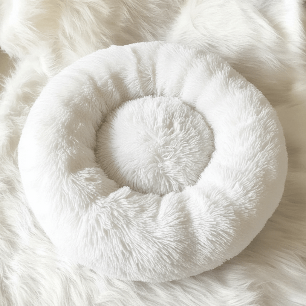Skanto | COZYPET – Beroligende Hundeseng med Plysj Fuskepels & Avtagbart Trekk