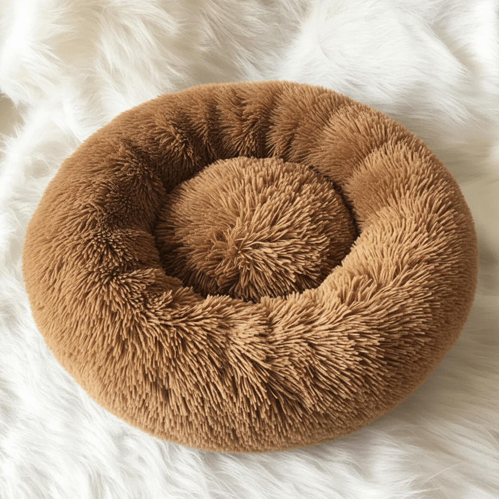 Skanto | COZYPET – Beroligende Hundeseng med Plysj Fuskepels & Avtagbart Trekk
