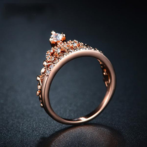 Rose Gold Rundt Kutt Ring | Skanto