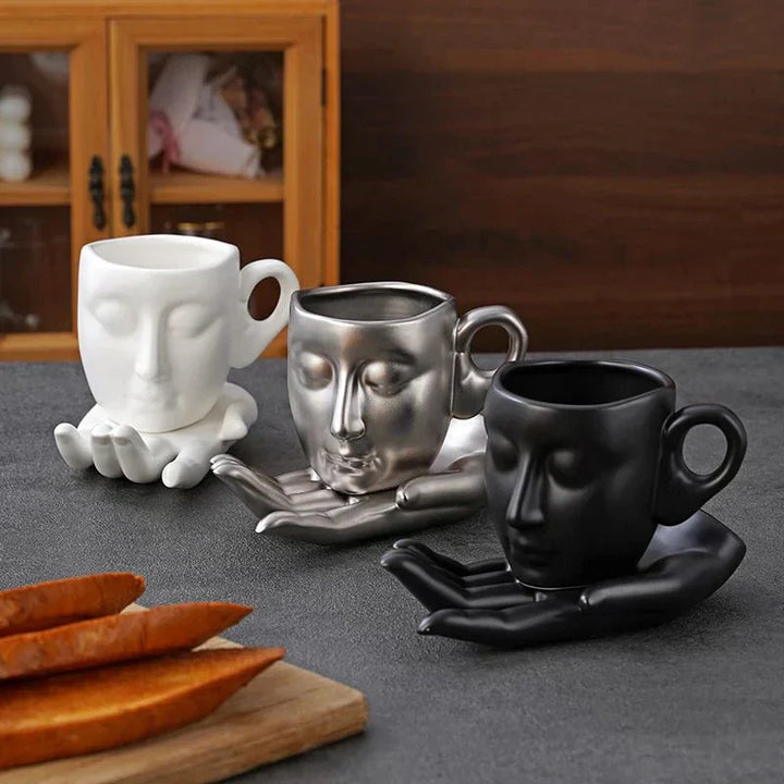Skanto | Kaffe koppsett med minimalistisk ansiktsform