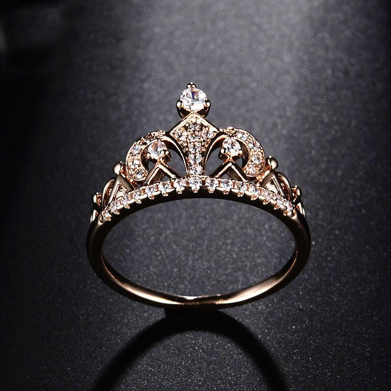 Cubic Zirconia Prinsesse Krone Ring | Skanto