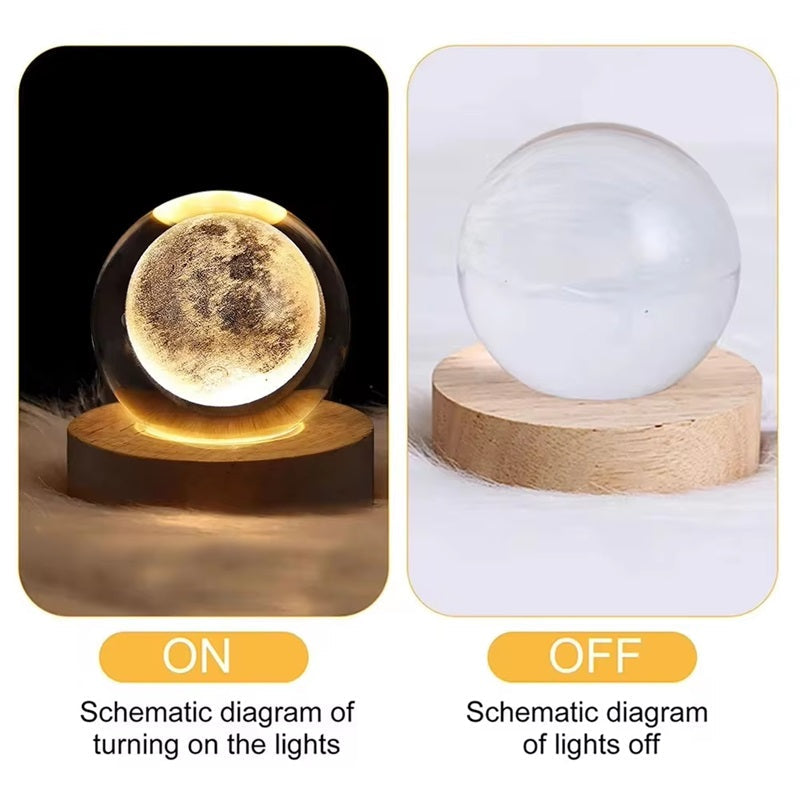 Skanto | 3D Krystallkule Lampe