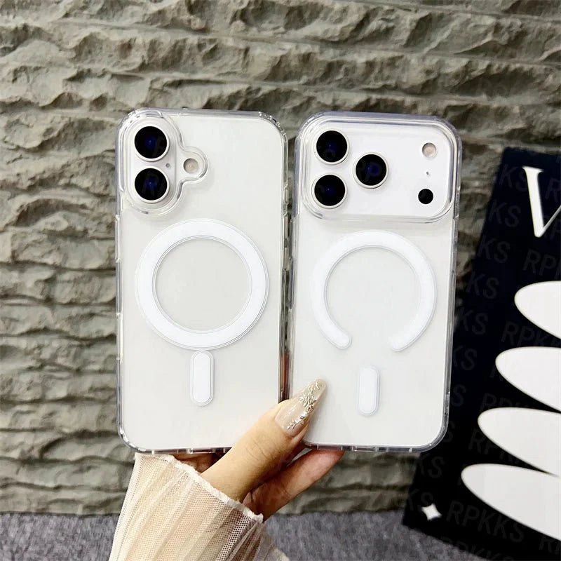 Skanto | CrystalMag – Klar MagSafe-kompatibel deksel for iPhone 11-17-serien