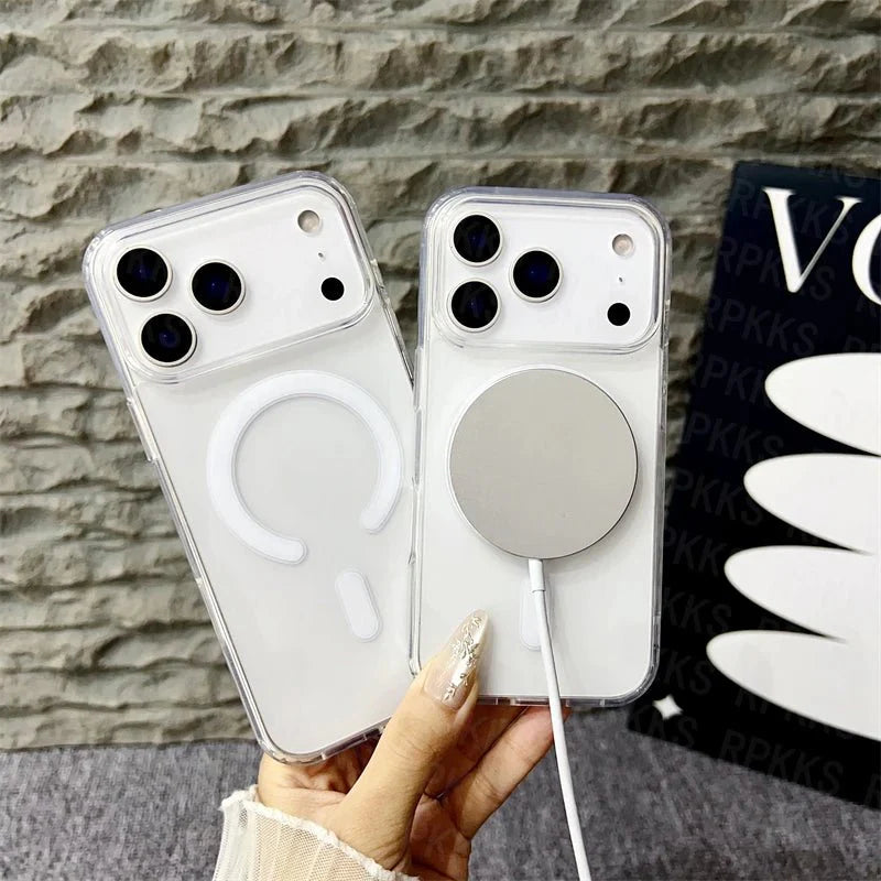 Skanto | CrystalMag – Klar MagSafe-kompatibel deksel for iPhone 11-17-serien