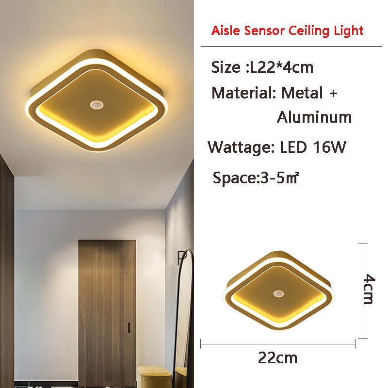 Skanto | MotionGlide PIR Bevegelsessensor LED Taklampe | Smart Belysning | Energisparende | Perfekt for Gang & Bad
