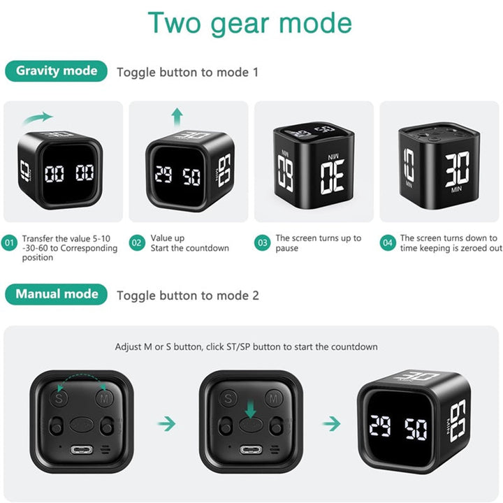 Skanto | Smart Cube Timer med tyngdekraftsensor og LED-skjerm