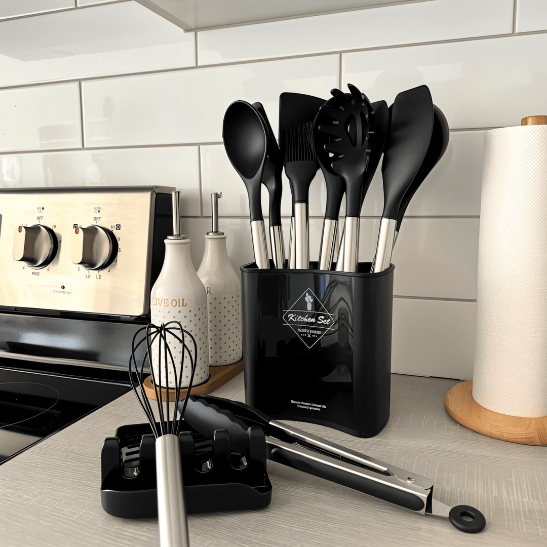 Skanto | MEALMAKER SET – 12-delt silikon kjøkkenverktøy samling for non-stick matlaging