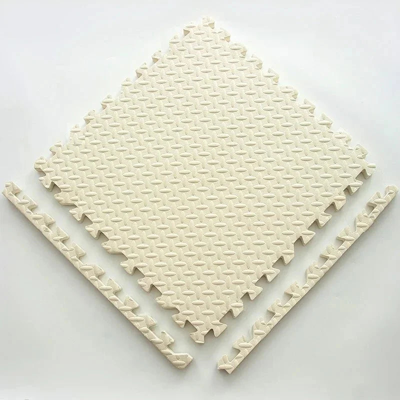 Norvo | Cushioplay Baby Mat – Myk leke matte med 12 puslespillbiter – Støtdempende og giftfri for krabbing og leketime