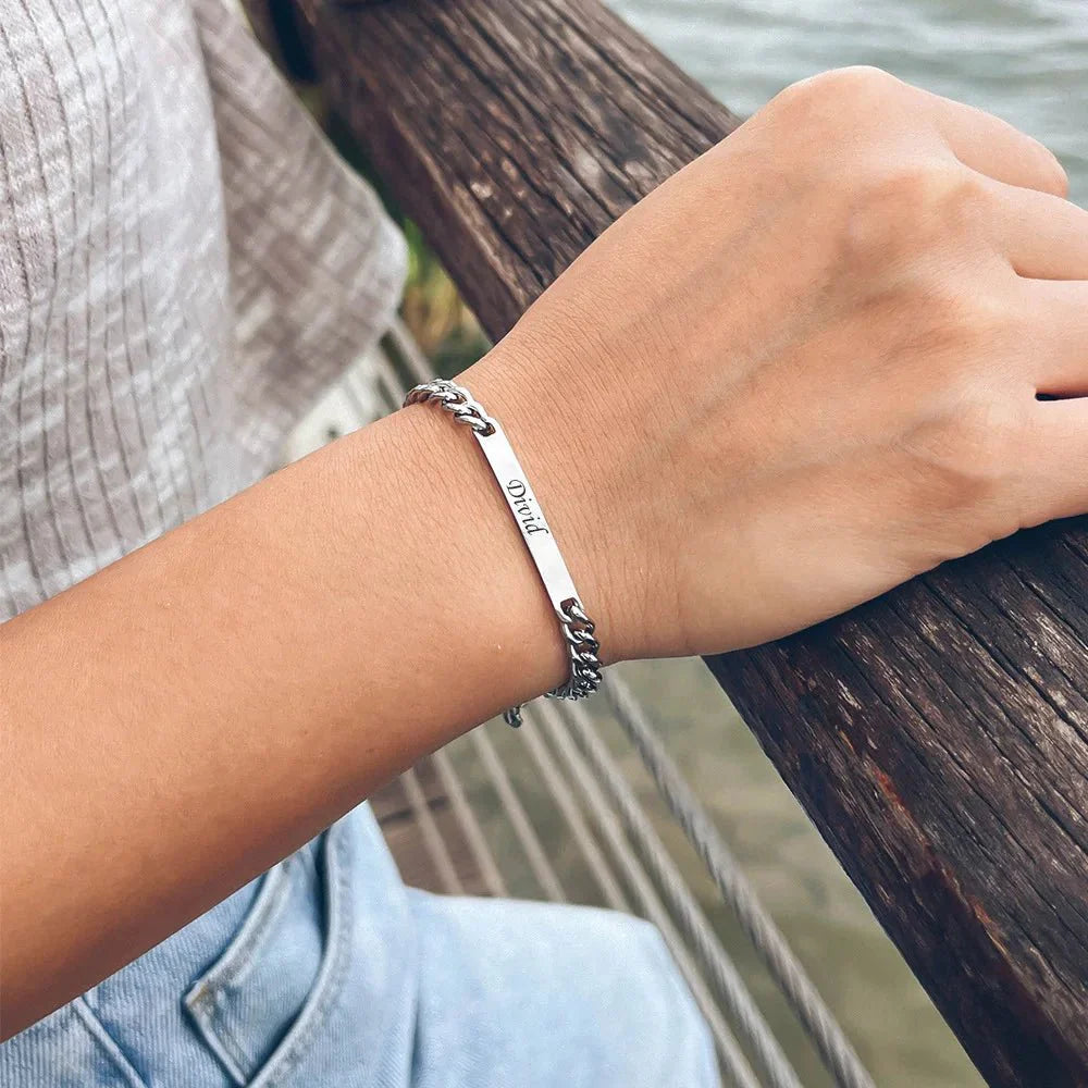 Skanto | Tilpassede kubanske lenke navnebånd armbånd