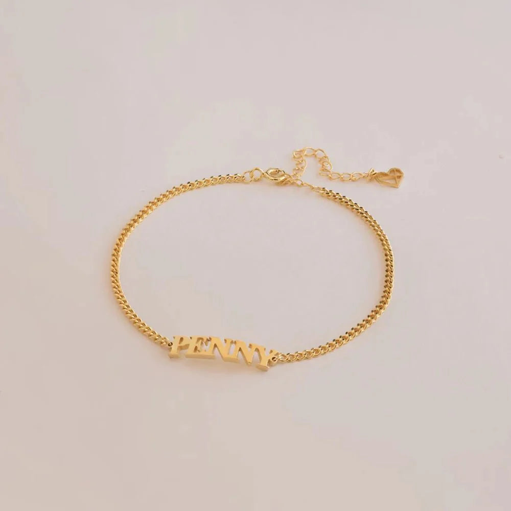 Skanto | Tilpasset Navn Kjede Armbånd