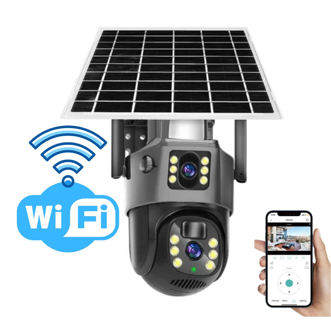 DualGuard Solar 4K – Trådløs 4K sikkerhetskamera med solcellepanel og 4G | Skanto