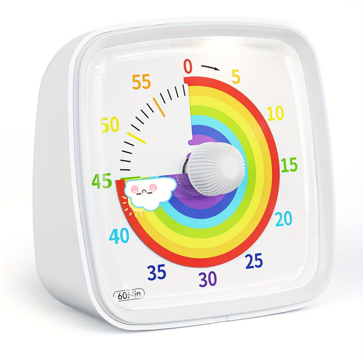 Skanto | Regnbue Tidshåndtering Timer – Visuell 60-Minutters Nedtellingstimer for Studier, Arbeid og Hjem