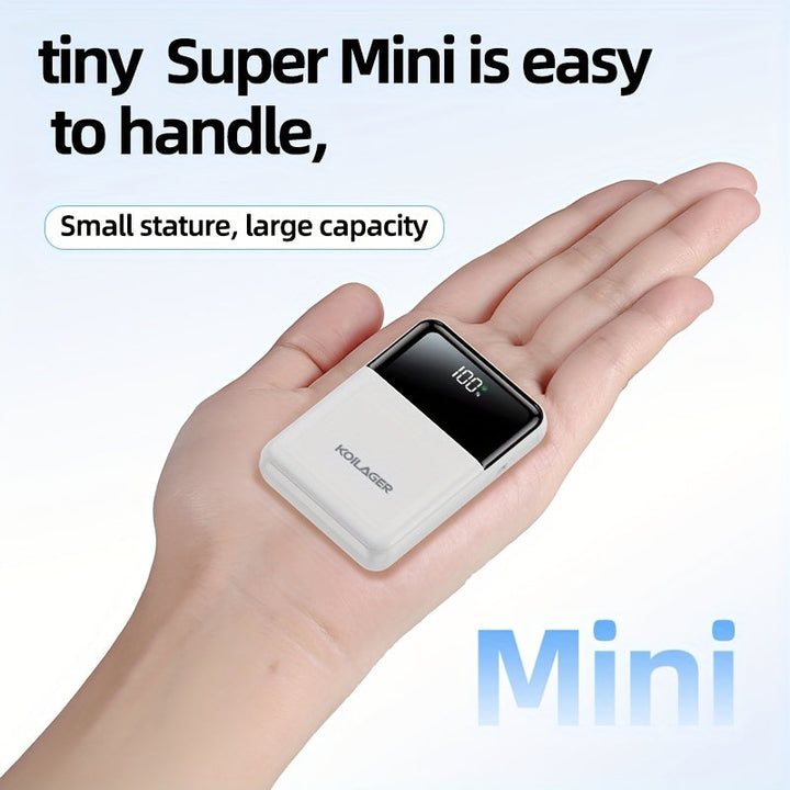 Powerbank 10000mAh Mini med Display | Skanto