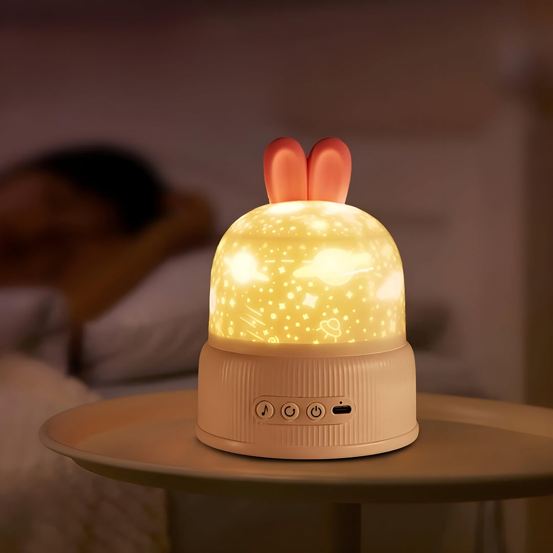 BunnyBeam Light - Uformell Søt Kanin Prosjektor Nattlys for Barn | Skanto