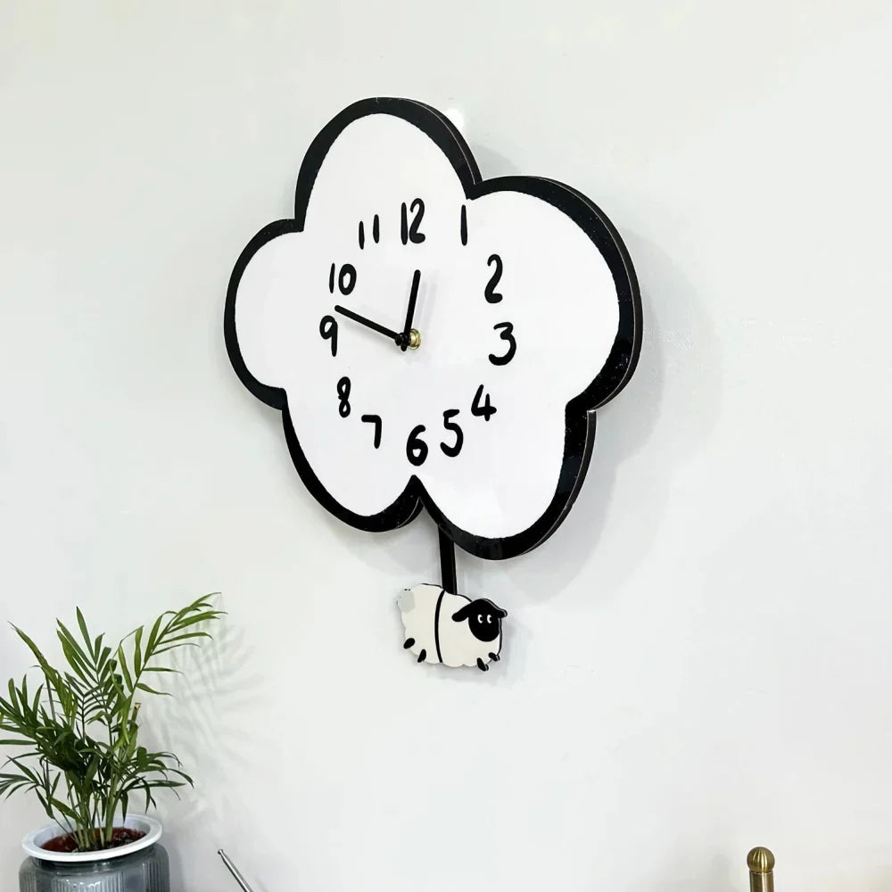 Skanto | 38cm Stille Tegneserie Sky Sau Svingende Veggur
