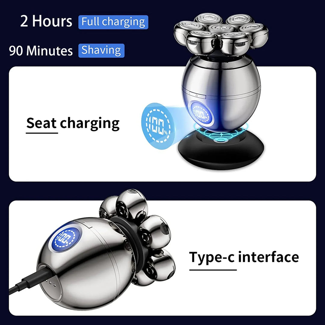 Skanto | FlexiShave Pro – 7D Elektrisk Barberhøvel for Glatt & Irritasjonsfri Barbering