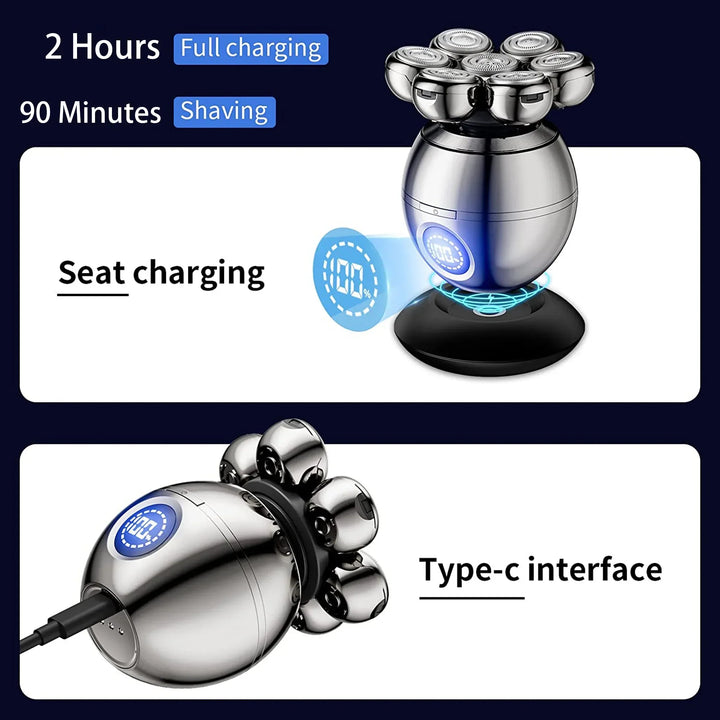 Skanto | FlexiShave Pro – 7D Elektrisk Barberhøvel for Glatt & Irritasjonsfri Barbering