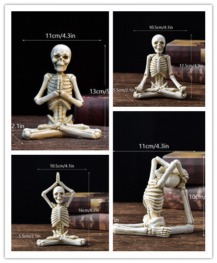 Skanto | Halloween Figurfigur – Harpiks Ornament i Vintage Hvit eller Svart