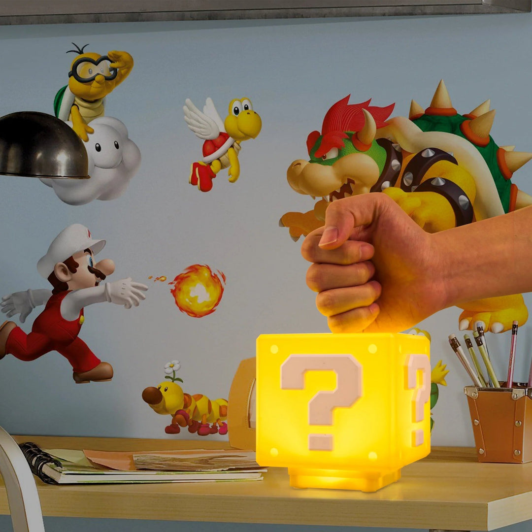 Power-Up Blokk Nattlys - Super Mario-inspirert Spilldekorasjon Skanto
