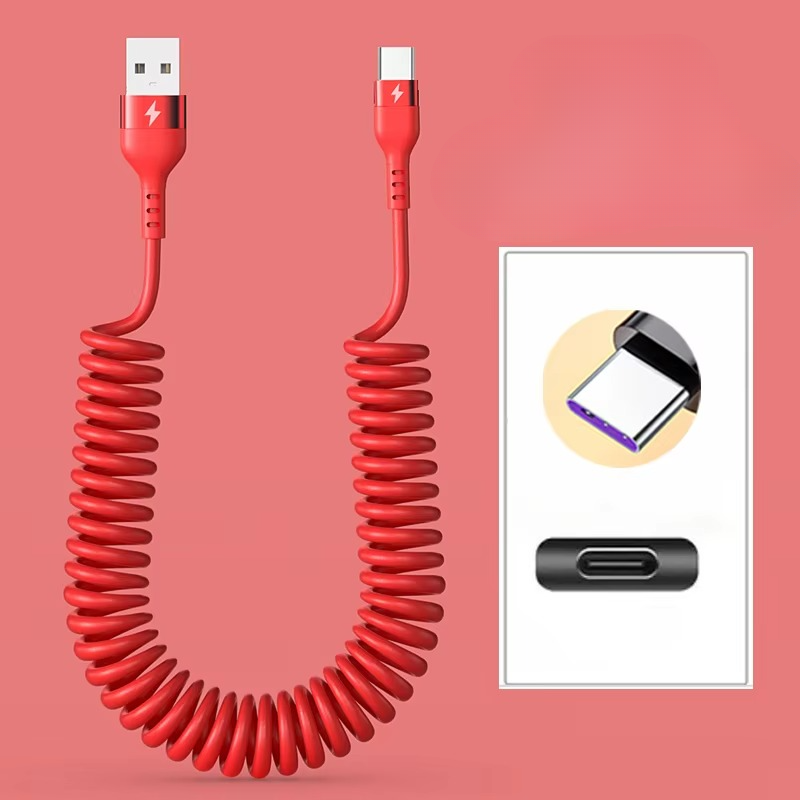 Skanto | Universal vår teleskopisk hurtigladerkabel USB-C & Lightning