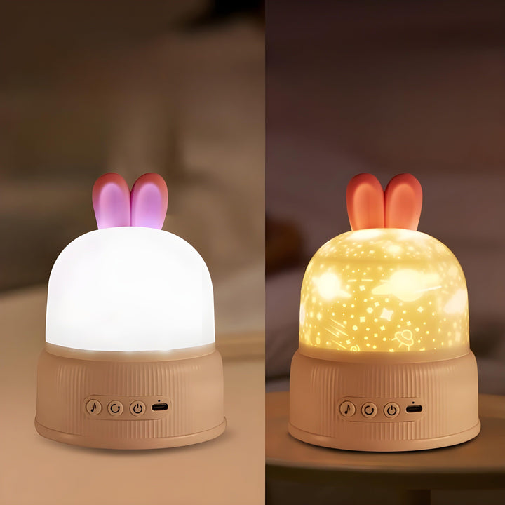 BunnyBeam Light - Uformell Søt Kanin Prosjektor Nattlys for Barn | Skanto