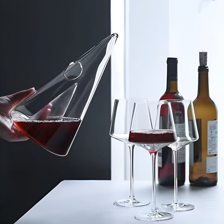 Glass vinkaraffel – Stilig og elegant | Perfekt for å lufte rødvin til middager og fester