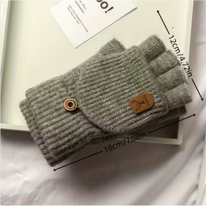 Skanto | Menns WinterPro Fingerless Hansker – Tykk, Varm og Behagelig