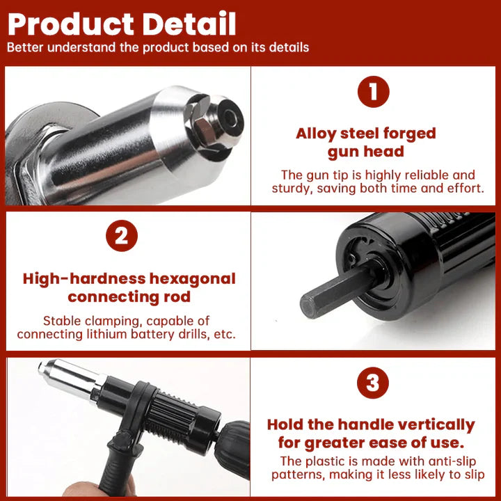 Nail Plier Adapter for Battery Drill – SpeedRivet | Skanto