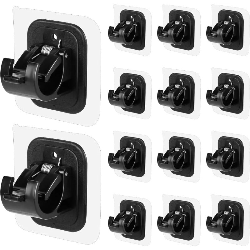 Skanto | Nail-Free Justerbare Gardinstang Braketter Holder – Bor-Fri & Vegg-Sikker