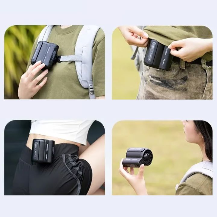 Bærbar beltevifte med klips – Stillegående, trådløs for on-the-go | Skanto