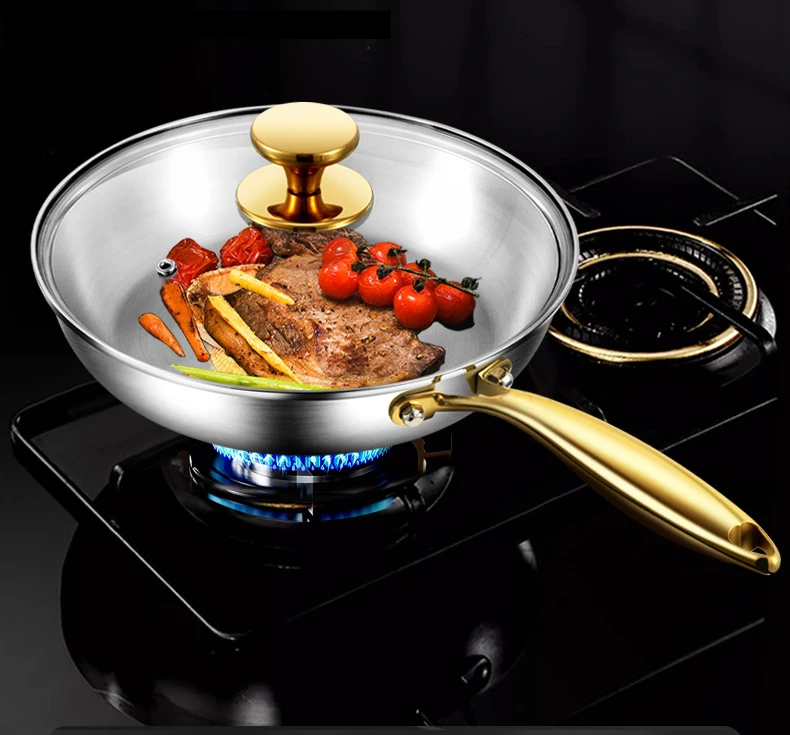 ChefSteel – Profesjonell Rustfritt Stål Stekepanne for Gass & Induksjon Skanto