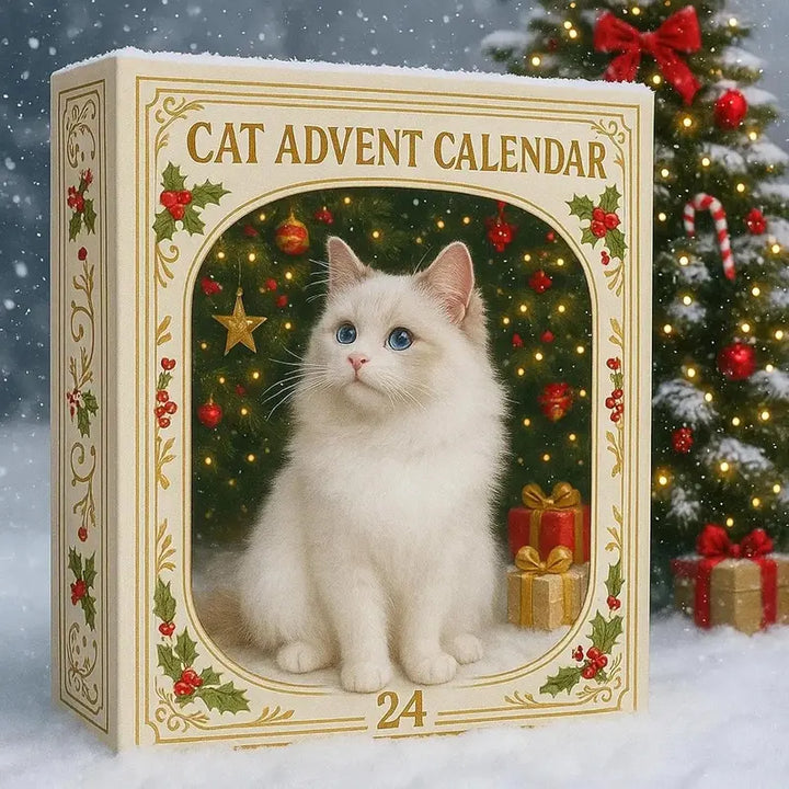 Skanto | KatJul Adventskalender – 24 Festive Akril Kattefigurer for Julemoro