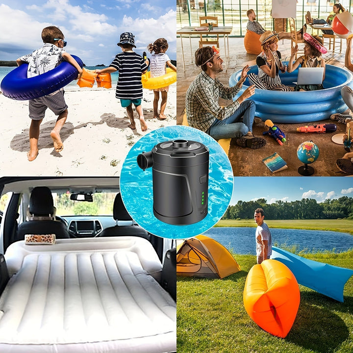 Skanto | Elektrisk Luftpumpe AirTrek Mini | USB Oppladbar & Trådløs | Kompakt & Robust | For Luftmadrasser & Utendørs