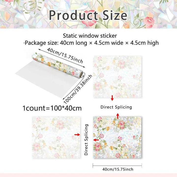 Skanto | Elegant Floral Vindus Klistremerke
