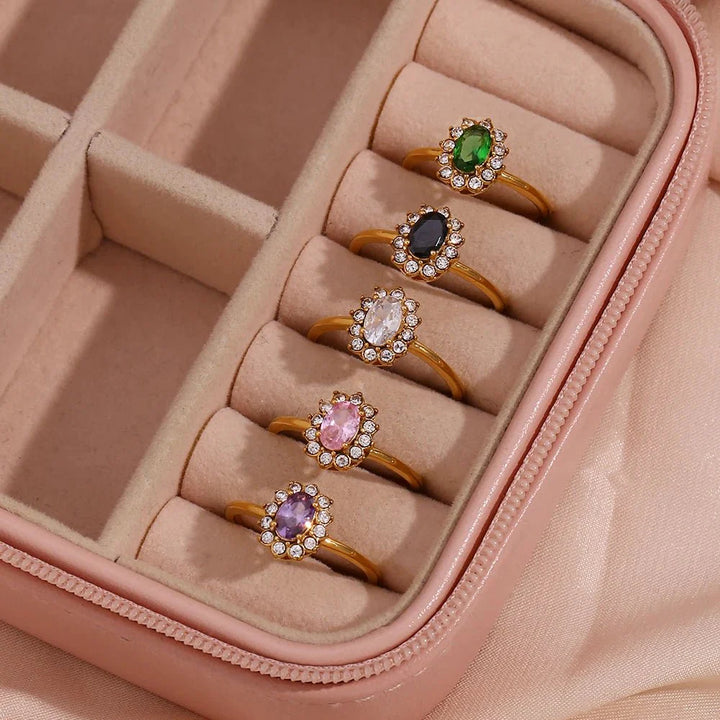 Skanto | Delikat Justerbar Oval Diamantringer