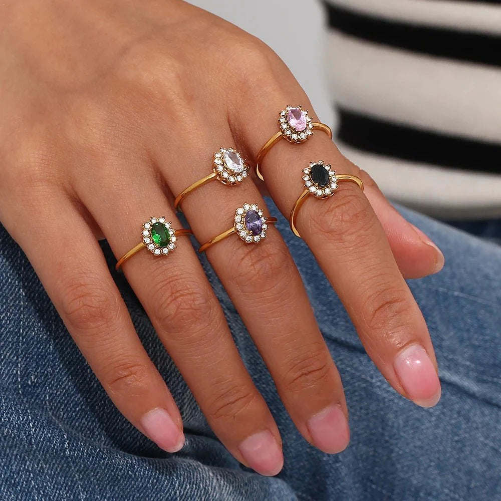 Skanto | Delikat Justerbar Oval Diamantringer