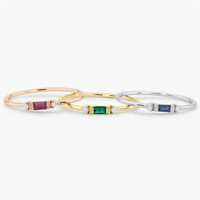 Skanto | Delikat & Baguette Diamantring
