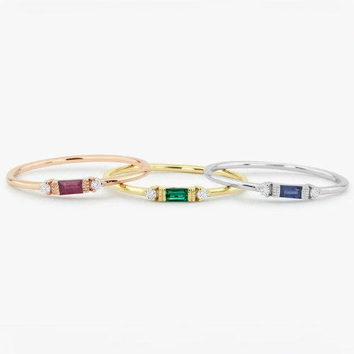 Skanto | Delikat & Baguette Diamantring