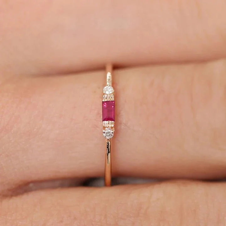 Skanto | Delikat & Baguette Diamantring