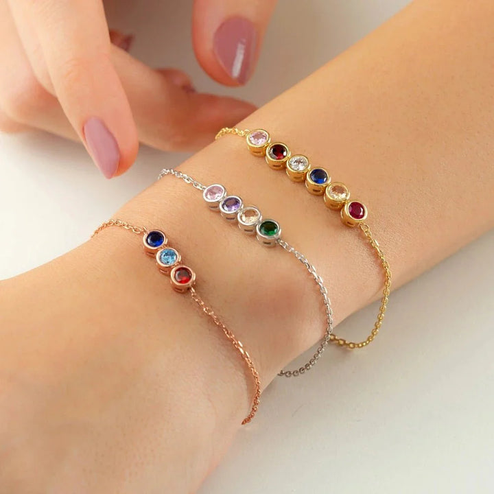 Skanto | Delikat Fødselsstenskjede armbånd