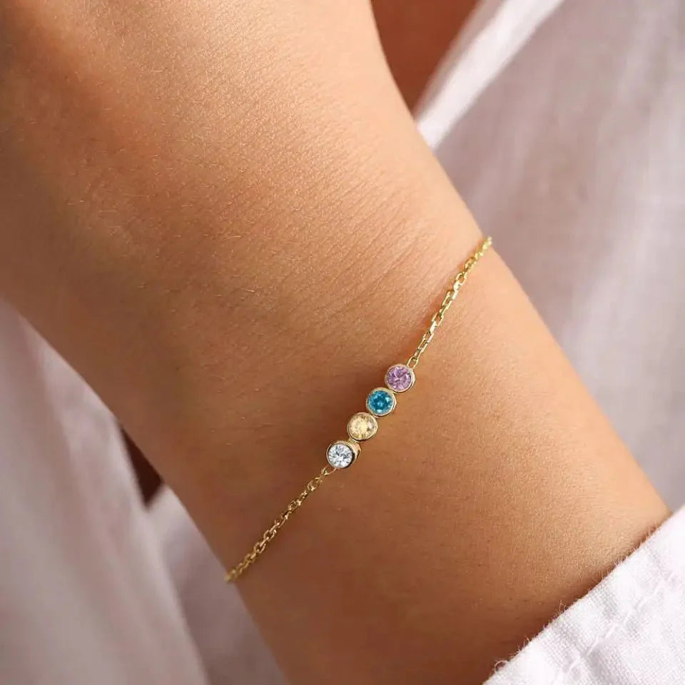 Skanto | Delikat Fødselsstenskjede armbånd