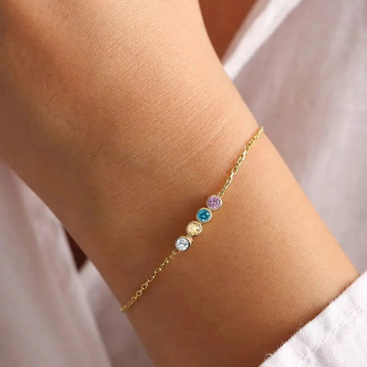 Skanto | Delikat Fødselsstenskjede armbånd
