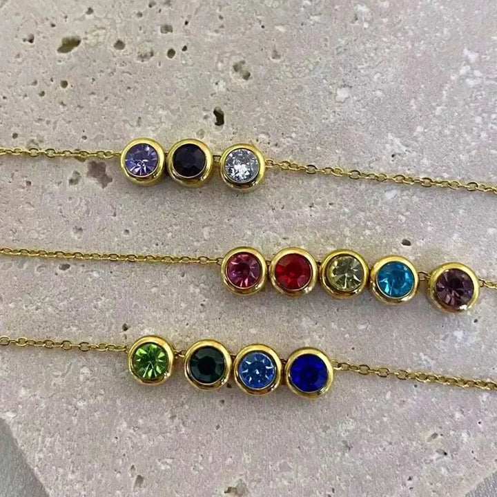Skanto | Delikat Fødselsstenskjede armbånd