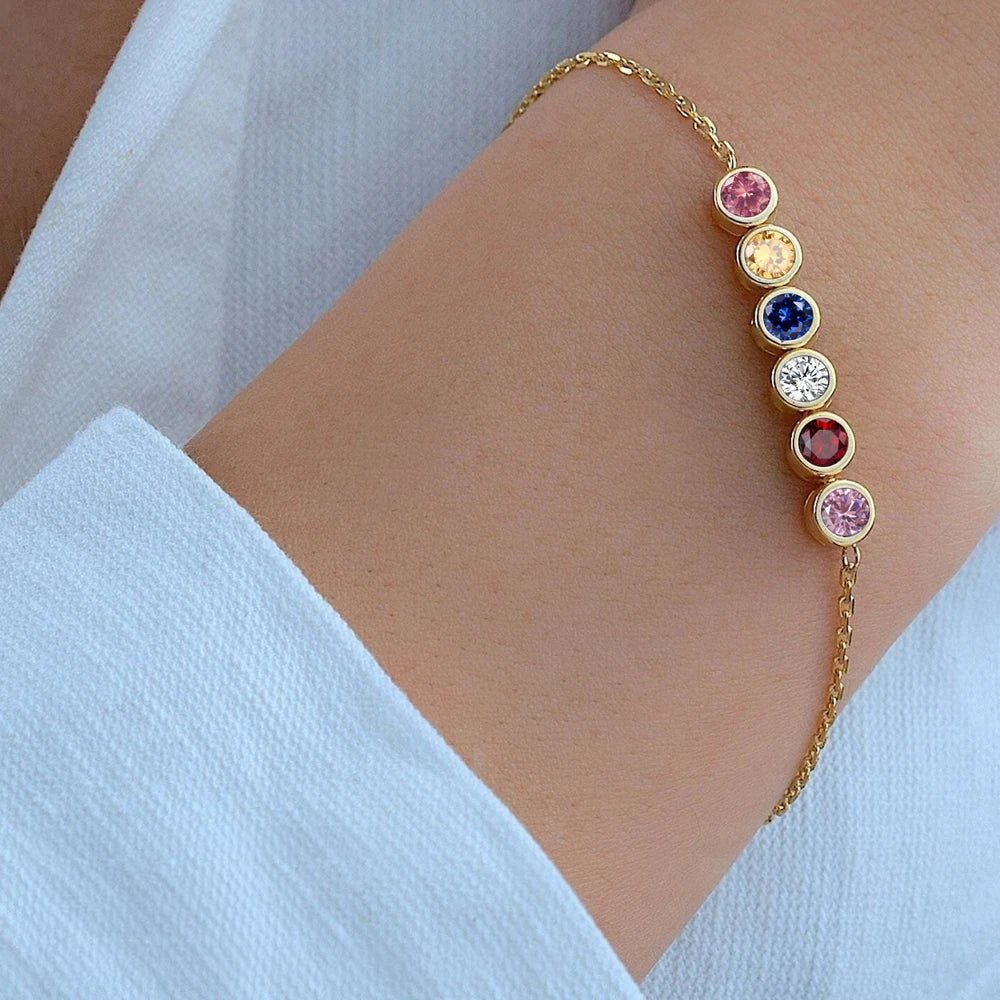 Skanto | Delikat Fødselsstenskjede armbånd