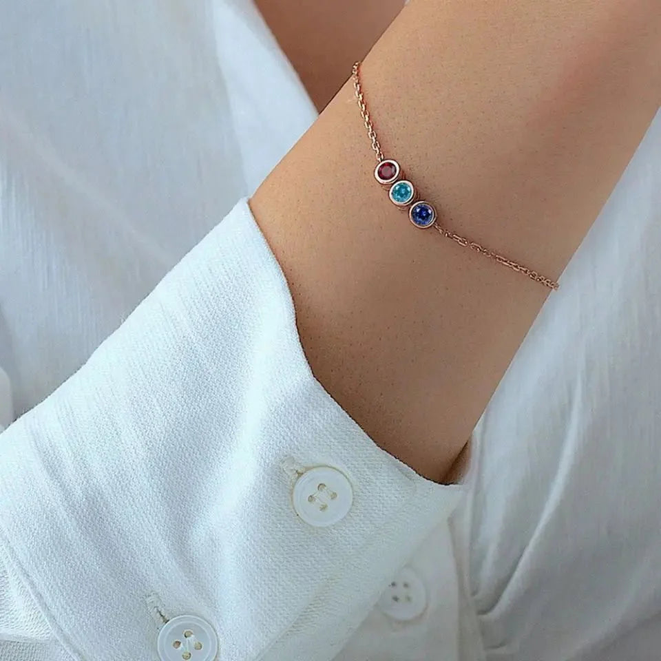 Skanto | Delikat Fødselsstenskjede armbånd