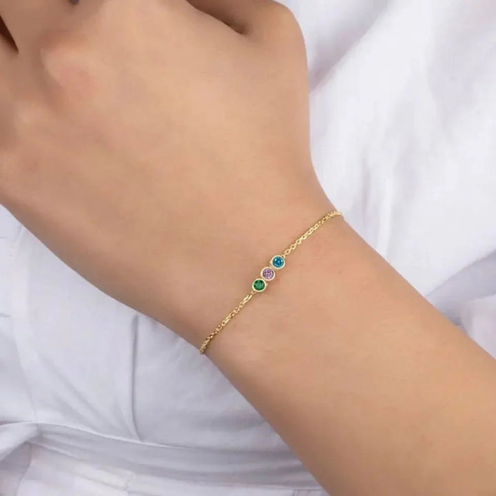 Skanto | Delikat Fødselsstenskjede armbånd