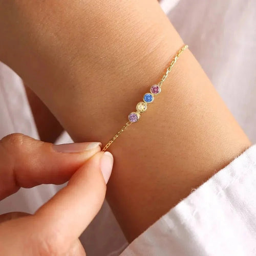 Skanto | Delikat Fødselsstenskjede armbånd
