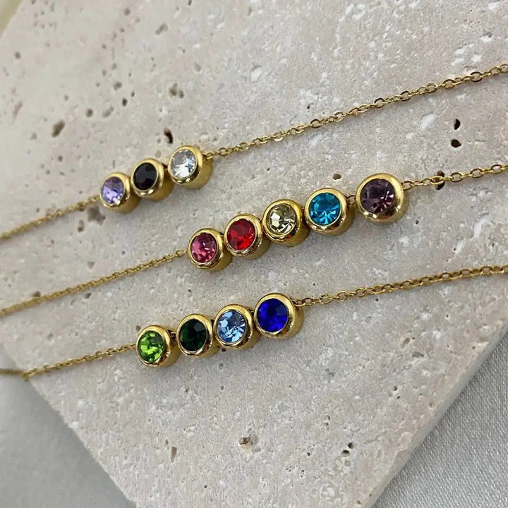 Skanto | Delikat Fødselsstenskjede armbånd