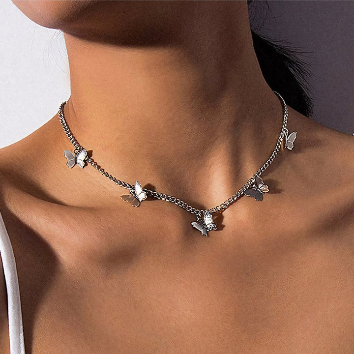 Skanto | Delikat Sommerfugl Choker Halskjede