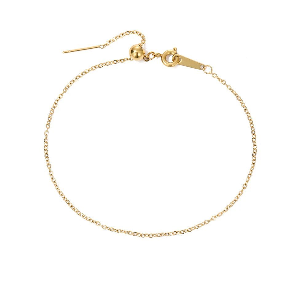 Skanto | Delikat Kjede Diamant Initial Armbånd